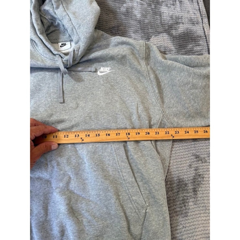 Nike Sportswear Club Fleece Hoodie Gray BV2654-063 Mens Large - Picture 6 of 7